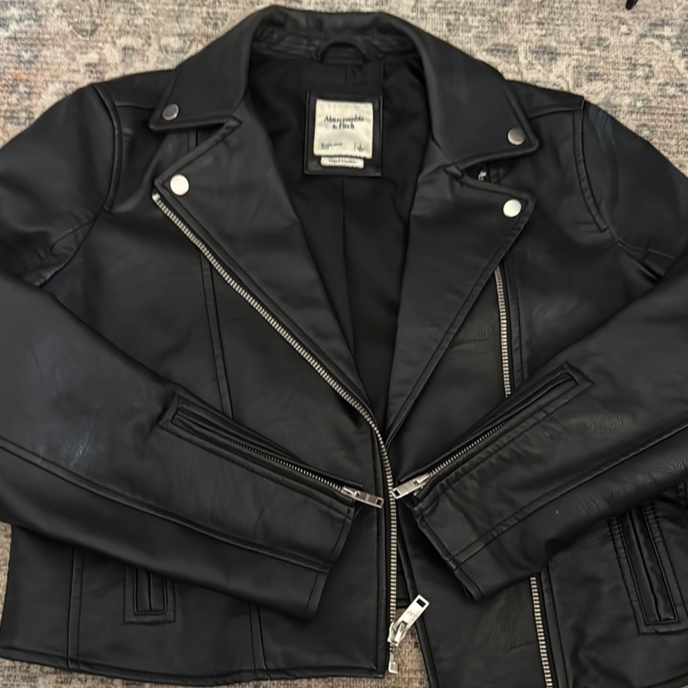 Abercrombie & Fitch Black Leather Jacket